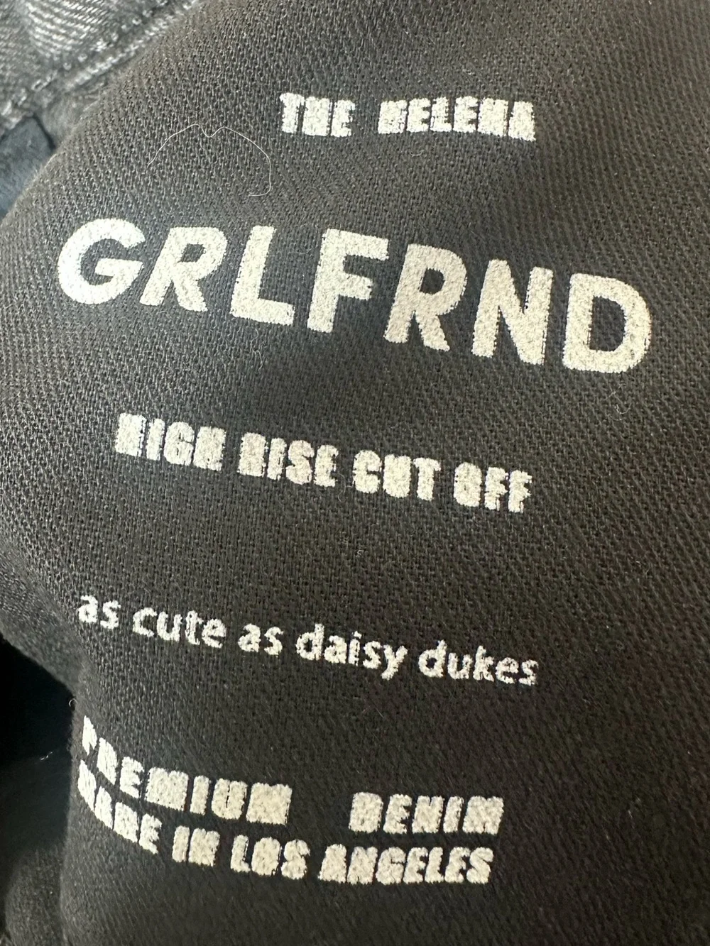 GRLFRND Helena High Rise Cut Off Idyllwild Size 27